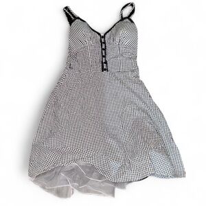 City Triangles Chic Checkered Sleeveless Halter Dress Vintage-Y2K